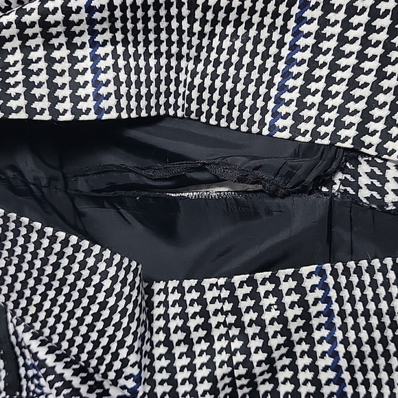 MICHAEL KORS SZ 16 HOUNDSTOOTH SKIRT BLACK BLUE WHITE - Picture 11 of 12